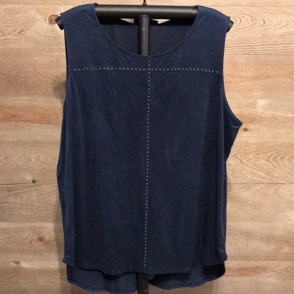 Style & Co faux suede tank with tiny stud embellishments. XL